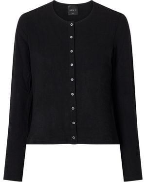 Leset Lauren Jersey Cardigan - Black