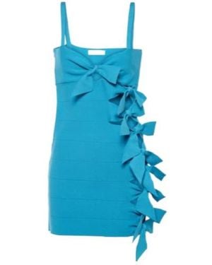 Blumarine Bow-Detail Minidress - Blue