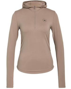 adidas By Stella McCartney Studio Ruched Long Sleeve Top - Brown
