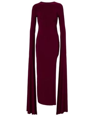 Norma Kamali Side-Slit Gown - Purple