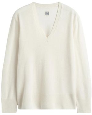 TOTEME V-Neck Sweater - White