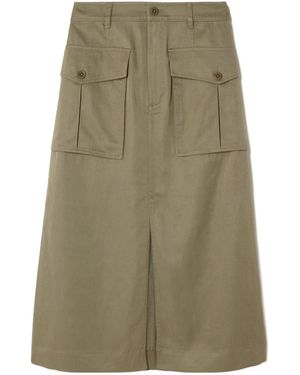 Ulla Johnson Belt Loop Midi Skirt - Green