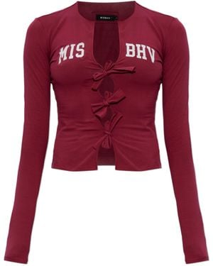 MISBHV Bow-Detail Blouse - Red