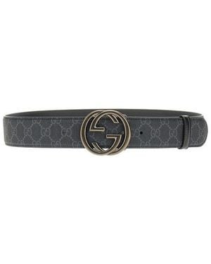 Gucci Gg Interlocking G Buckled Belt - White