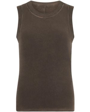 Uma Wang Crew Neck Vest - Brown