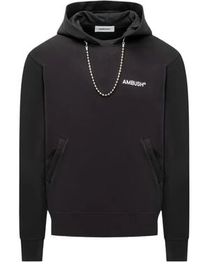 Ambush Chain-Embellisment Hoodie - Black