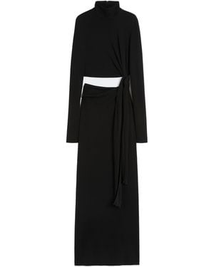 Max Mara Spxscout Tie-Detail Maxi Dress - Black