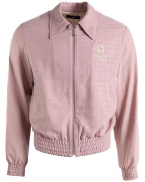 Amiri Monogram Zip Bomber Jacket - Pink