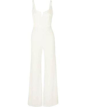 Galvan London Panelled Crepe Jumpsuit - White