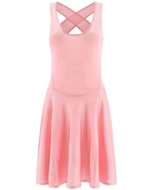 Alaïa Alaïa Criss-Cross Open Back Mini Dress - Pink