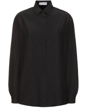 Michael Kors Point-Neck Long-Sleeved Shirt - Black
