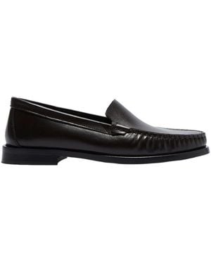 Aeyde Arthur Stitched Loafers - Black