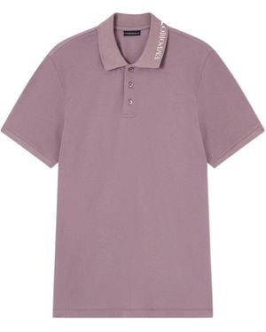 Emporio Armani Short-Sleeved Polo Shirt - Purple