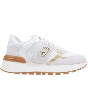 Liu Jo Logo Plaque Lace-Up Trainers - White