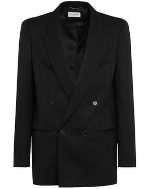 Saint Laurent Double-Breasted Suit Jacket - Black