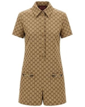 Gucci Original Gg Jumpsuit - Natural