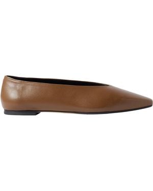 Aeyde Betty Leather Ballet Flats - Brown