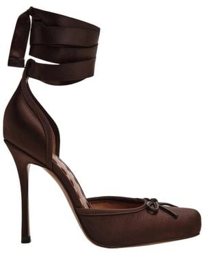Steve Madden Larina Ankle-Tie Heeled Pumps - Black