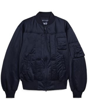 Y-3 Zip-Up Bomber Jacket - Blue