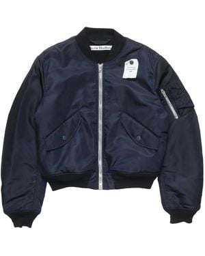 Acne Studios Nylon Bomber Jacket - Blue