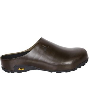 ROA Round-Toe Mule Slippers - Brown