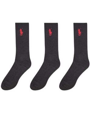 Polo Ralph Lauren 3 Pack Big Polo Pony Crew Sock - Blue
