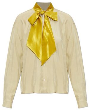 Marni Bow-Detailed Shirt - Yellow