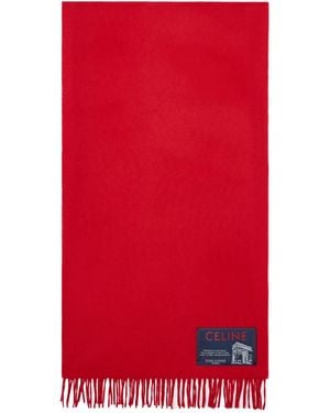 Celine Cashmere Wool Scarf - Red