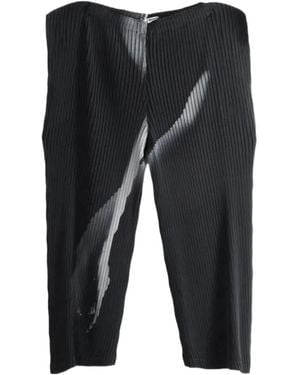 Issey Miyake Pleated Casual Pants - Blue