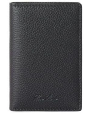 Loro Piana Extra Double Fold Card Bag - Black