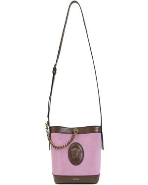 Versace Adjustable Bucket Shoulder Bag - Pink