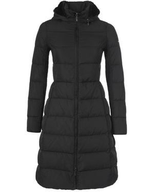 Armani Jeans Long-Style Down Jacket With A Hat - Black