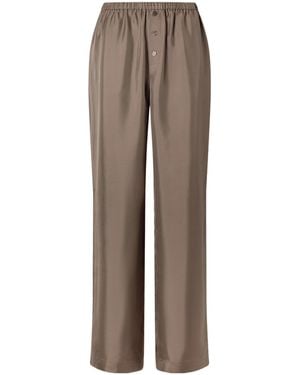 Rohe Silk-Satin Wide-Leg Trousers - Brown