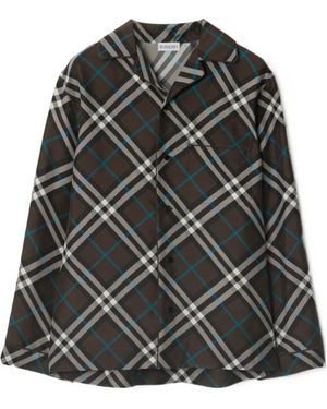 Burberry Vintage Check Long-Sleeved Shirt - Gray