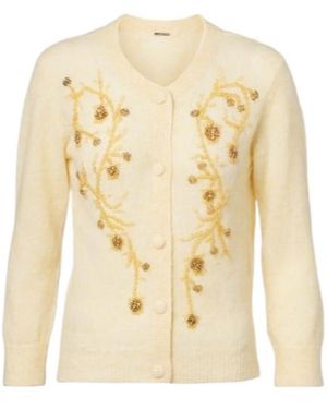 JACQUES WEI Beaded Alpaca And Wool-Blend Cardigan - Natural