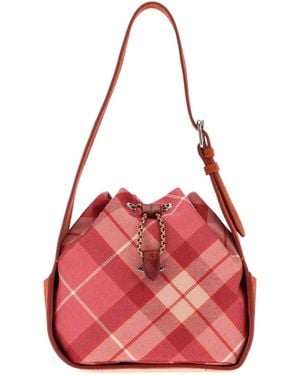 Vivienne Westwood Stacey Checked Bucket Bag - Pink