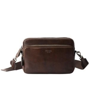 Prada Leather Shoulder Bag - Brown