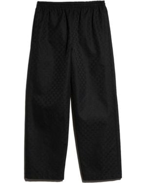 Gucci Monogrammed Elastic-Waist Trousers - Black