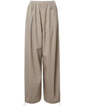 Frankie Shop Oakdale Virgin Wool Wide-Leg Trousers - Grey