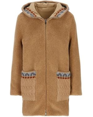 Loro Piana Long-Sleeved Hooded Coat - Natural