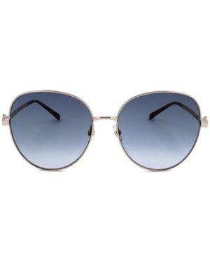 Elie Saab Round Frame Sunglasses - Blue