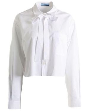 Prada Versace Long-Sleeved Button-Up Shirt - White