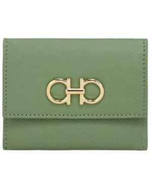 Ferragamo Snap Card Holder - Green