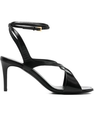KHAITE Ankle-Strap Heeled Sandals - Black