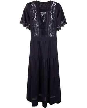 Seventy Tassel Lace Dress - Blue