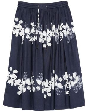 Iceberg Floral-Print Skirt - Blue