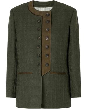 Giuliva Heritage Wool And Mohair-Blend Bouclé Blazer - Green