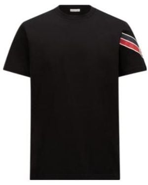 Moncler Logo Printed Crewneck T-Shirt - Black