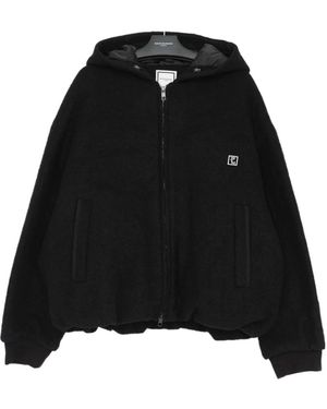 WOOYOUNGMI Hooded Casual Jacket - Black