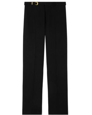 Versace Belted Tailored Trousers - Black
